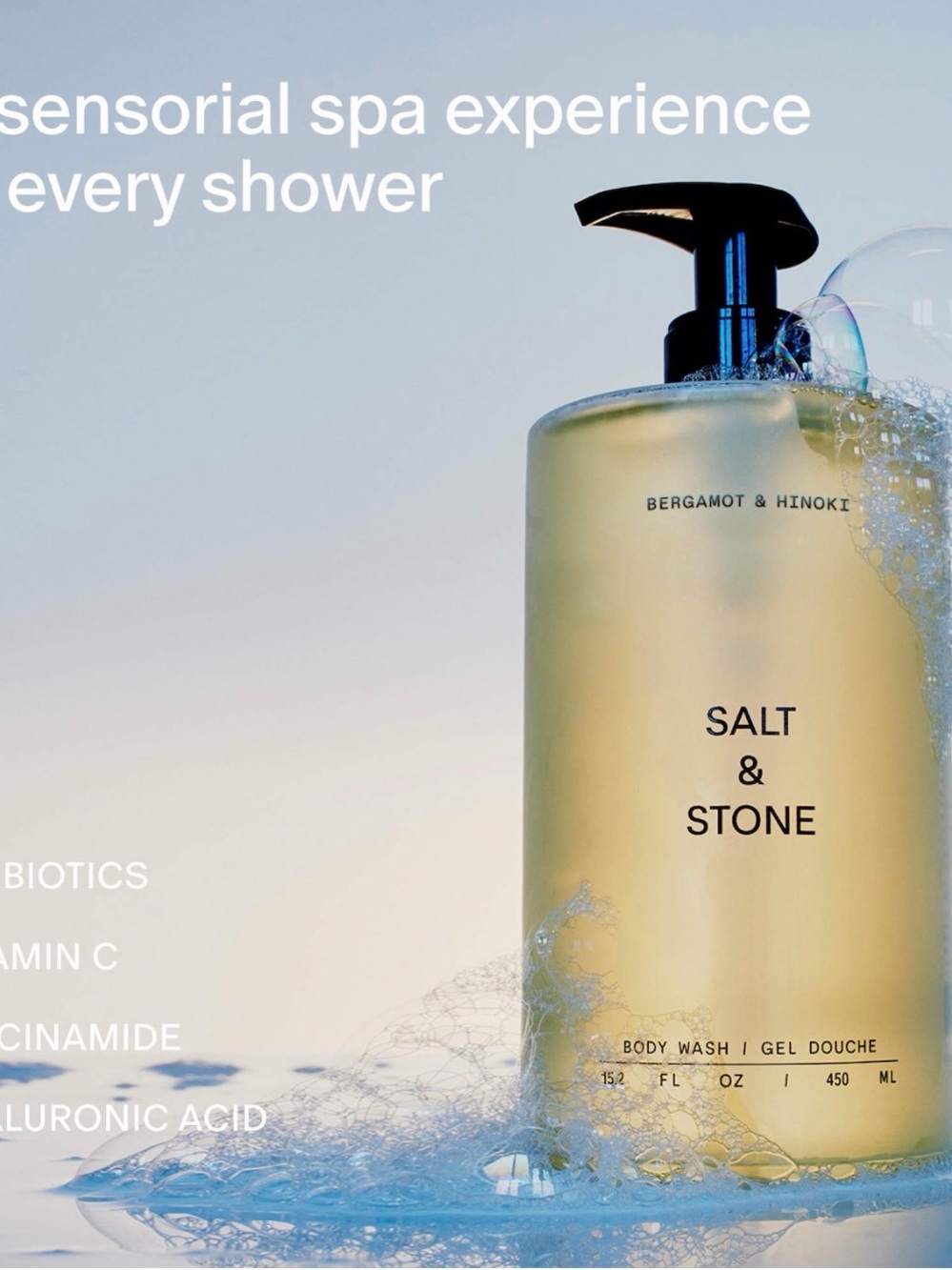 Salt & Stone Bergamot & Hinoki Body Wash